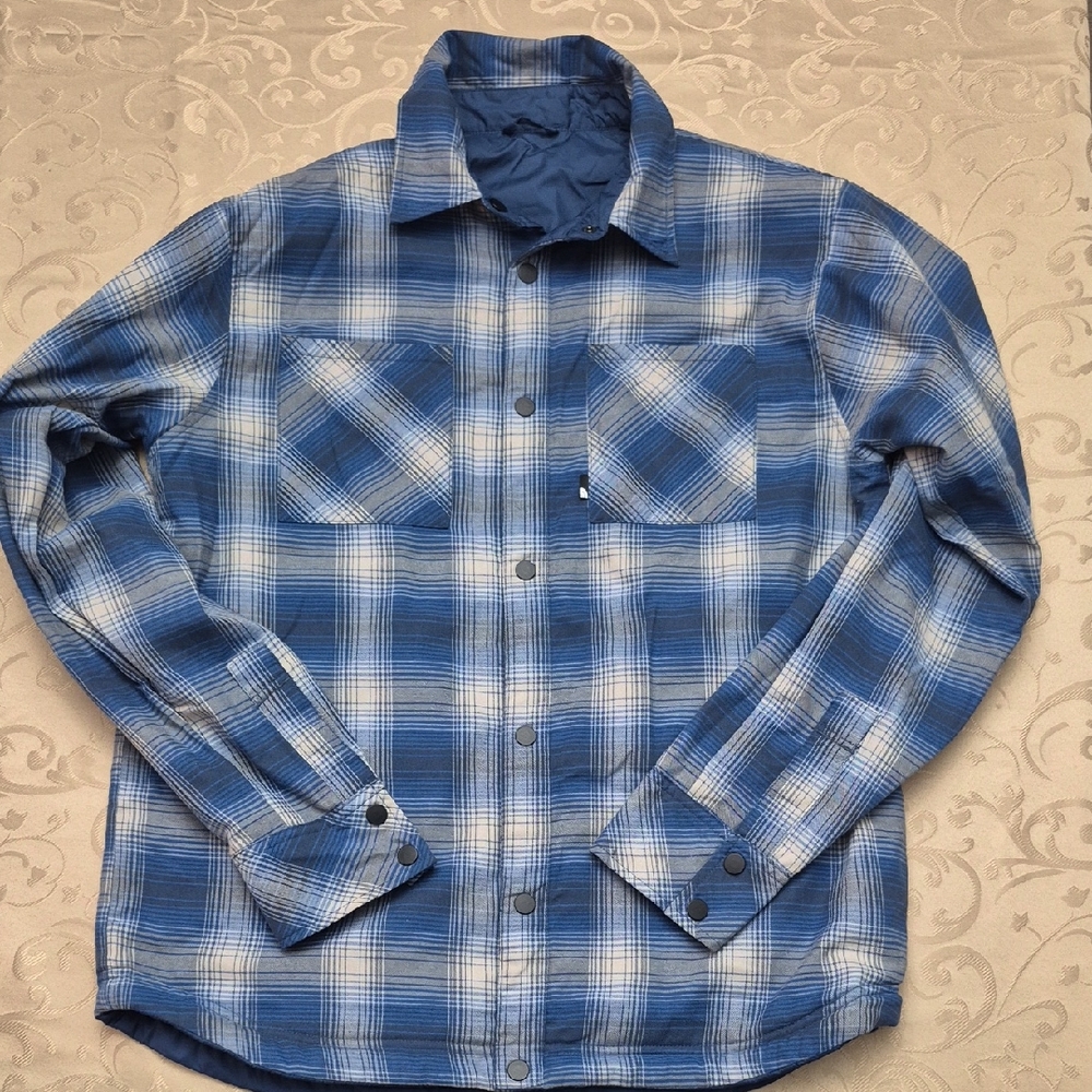 The North Face Blue and White Reversible Jacket